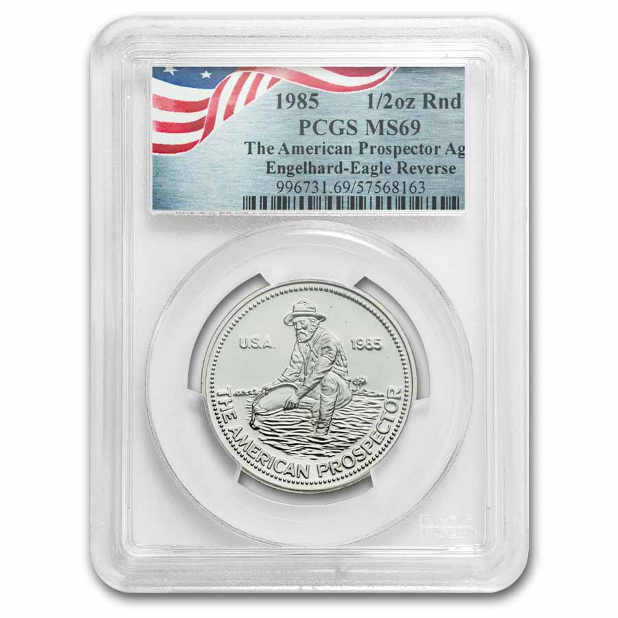 1985 1/2 oz Silver Round - Engelhard Prospector MS-69 PCGS | eBay
